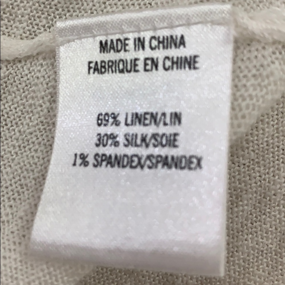 Theory linen & silk off white shawl cardigan - Picture 7 of 8